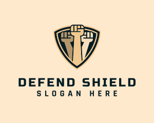 Defend - United Raised Fists logo design