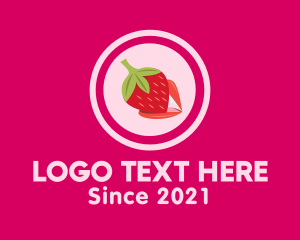 Strawberry - Red Strawberry Lips logo design