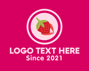 Fruit Stand - Red Strawberry Lips logo design