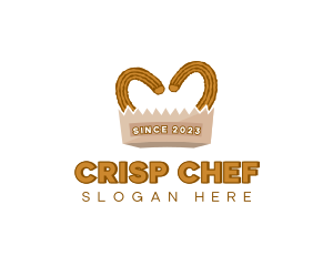 Churros Pastry Dessert logo design