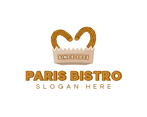 Churros Pastry Dessert logo design