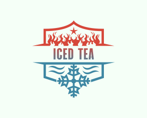 Fire Ice Shield logo design