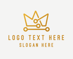 Marketing - Modern Gold Crown logo design