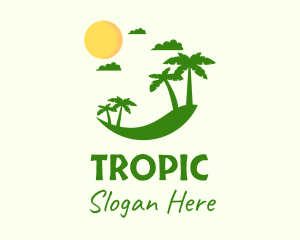 Tropical Beach Island  logo design