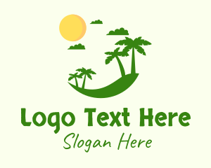 Outdoor - Tropical Beach Island logo design