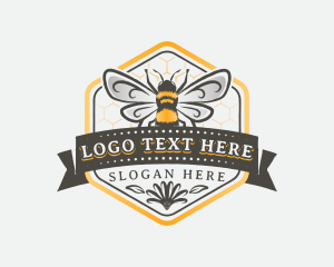 Honey Comb - Bee Hive Honey logo design