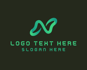 Biotech - Infinity Loop Letter N logo design
