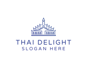 Thailand - Temple Palace Building logo design