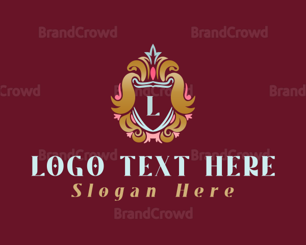 Ornate Crown Shield Logo