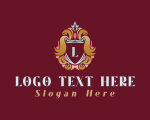 Pageant - Ornate Crown Shield logo design