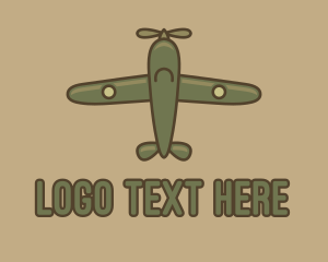 Airport - Army Green Aircraft logo design