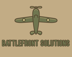 Warfare - Army Green Aircraft logo design