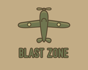 Bomber - Army Green Aircraft logo design