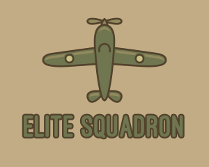 Squadron - Army Green Aircraft logo design