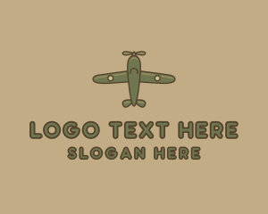 Aerial Vehicle - Army Green Aircraft logo design