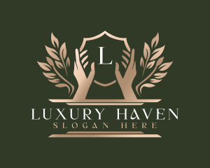 Luxury Wellness Hands logo design