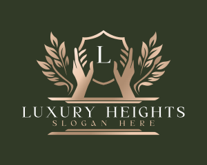 Luxury Wellness Hands logo design