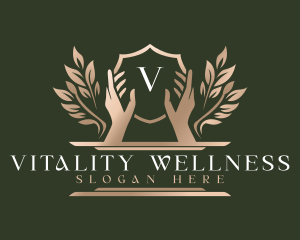 Luxury Wellness Hands logo design