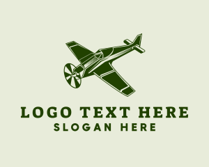 Plane - Airplane Propeller Flying logo design