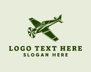 Airlines - Airplane Propeller Flying logo design