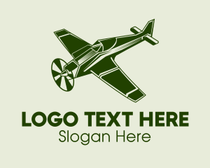 Airlines - Vintage Airplane Flying logo design