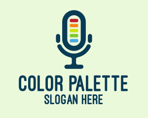 Colorful Podcast Mic logo design