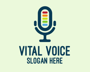 Announcement - Colorful Podcast Mic logo design