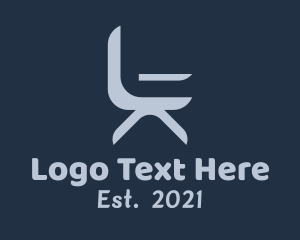 Swivel Chair - Gray Modern Armchair logo design