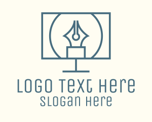 Scribe - Pen Computer Screen logo design