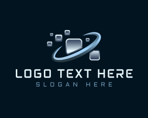 Telecom - Pixel Orbit Technology logo design