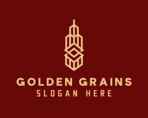 Golden Building Realtor logo design