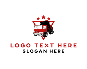 Haulage - Industrial Dump Truck logo design