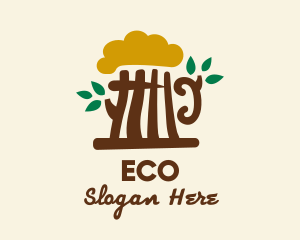 Liquor - Organic Beer Garden Tree logo design