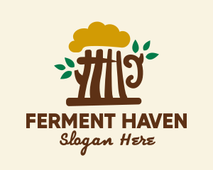 Fermentation - Organic Beer Garden Tree logo design