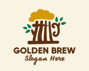 Lager - Organic Beer Garden Tree logo design