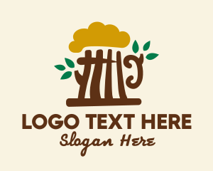 Lager - Organic Beer Garden Tree logo design