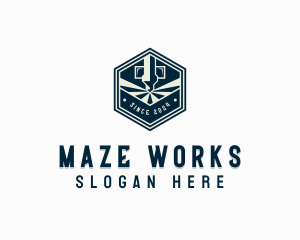 CNC Laser Fabrication logo design