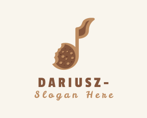 Brown Cookie Musical Note Logo