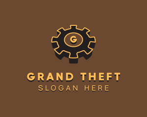 Cogwheel Mechanic Repair Logo