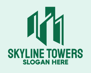 Green Tower Buildings logo design