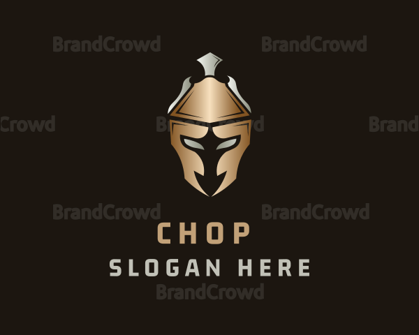Gold Silver Gladiator Helmet Logo