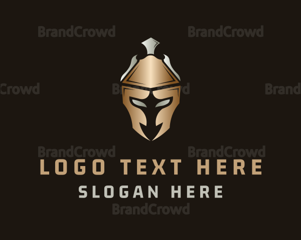 Gold Silver Gladiator Helmet Logo