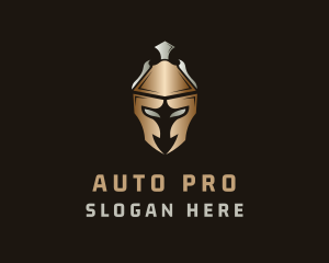 Gold Silver Gladiator Helmet Logo