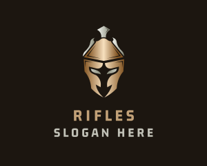 Gold Silver Gladiator Helmet Logo