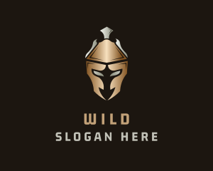 Gold Silver Gladiator Helmet Logo