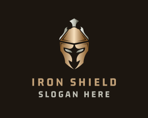 Armour - Gold Silver Gladiator Helmet logo design