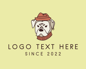 Dog - Dog Fashion Hat logo design