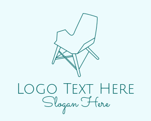 Blue Furniture Chair  logo design