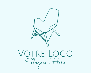Blue Furniture Chair  Logo