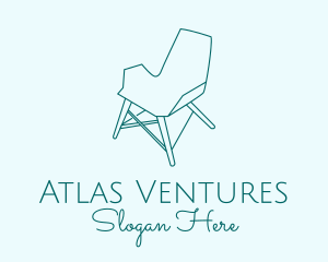 Blue Furniture Chair  logo design